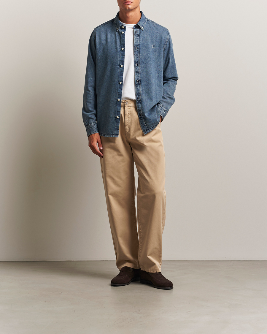 Uomini | Pantaloni | LES DEUX | Romeo Pleated Chino Pants Irish Cream