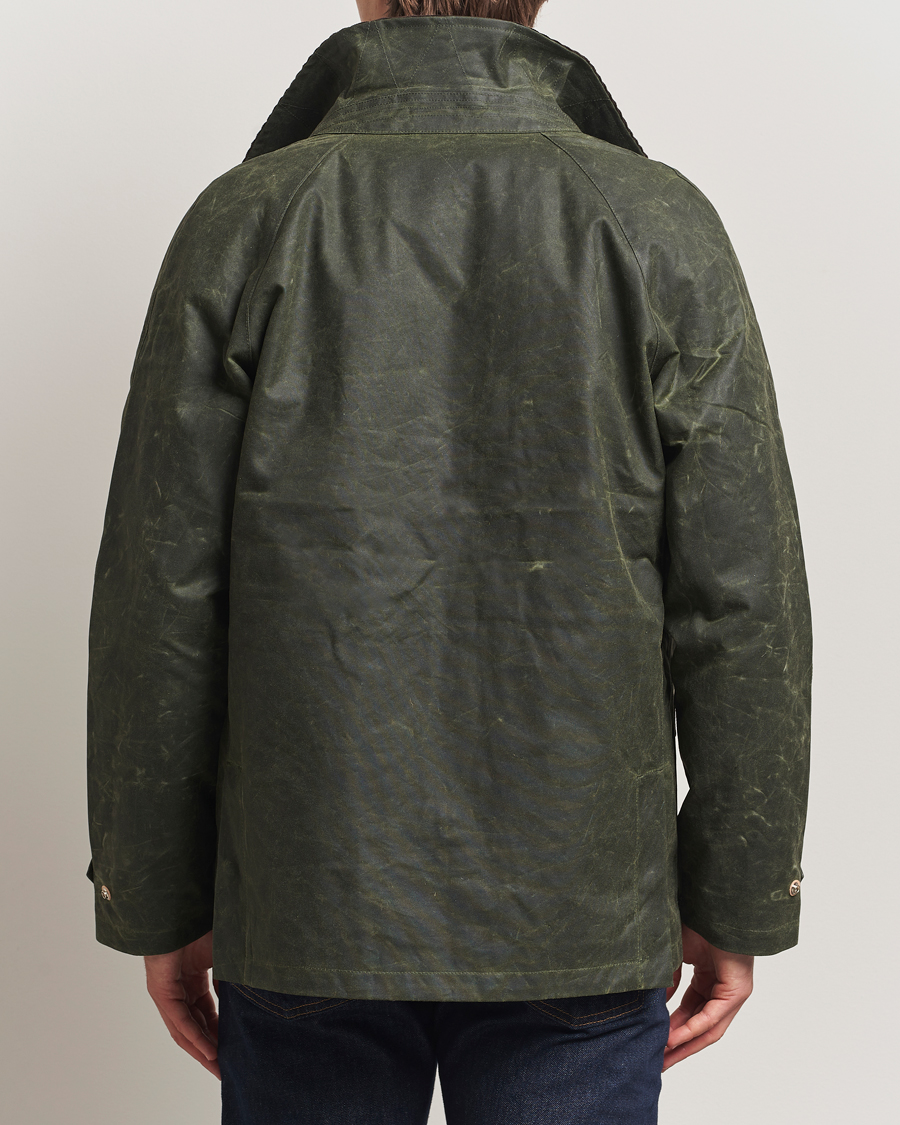Uomini | Giacche | Manifattura Ceccarelli | Rain Caban Wax Cloth Dark Green