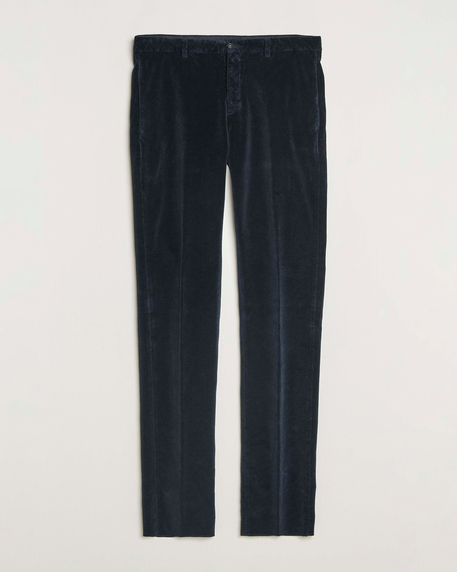 Uomini | Pantaloni | Massimo Alba | Mauko Velvet Trousers Navy