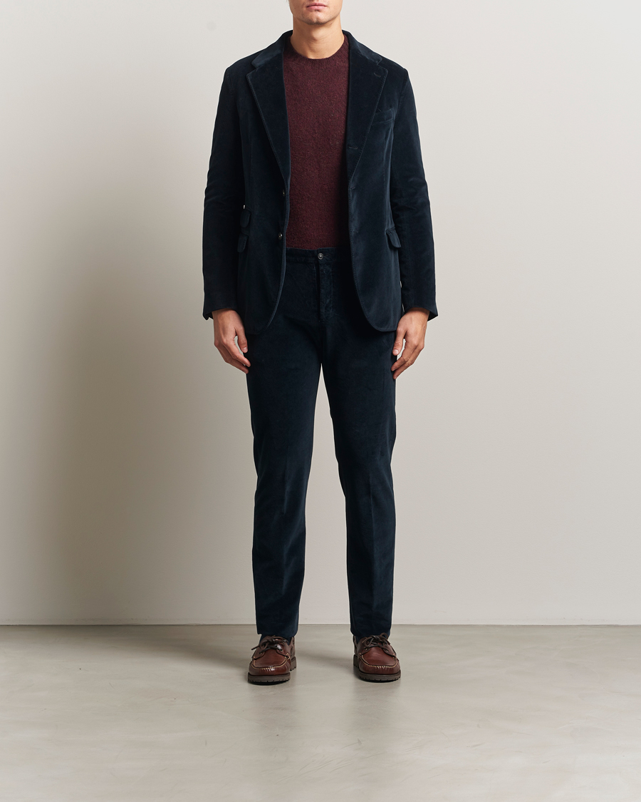 Uomini | Blazers | Massimo Alba | Catch Velvet Blazer Navy
