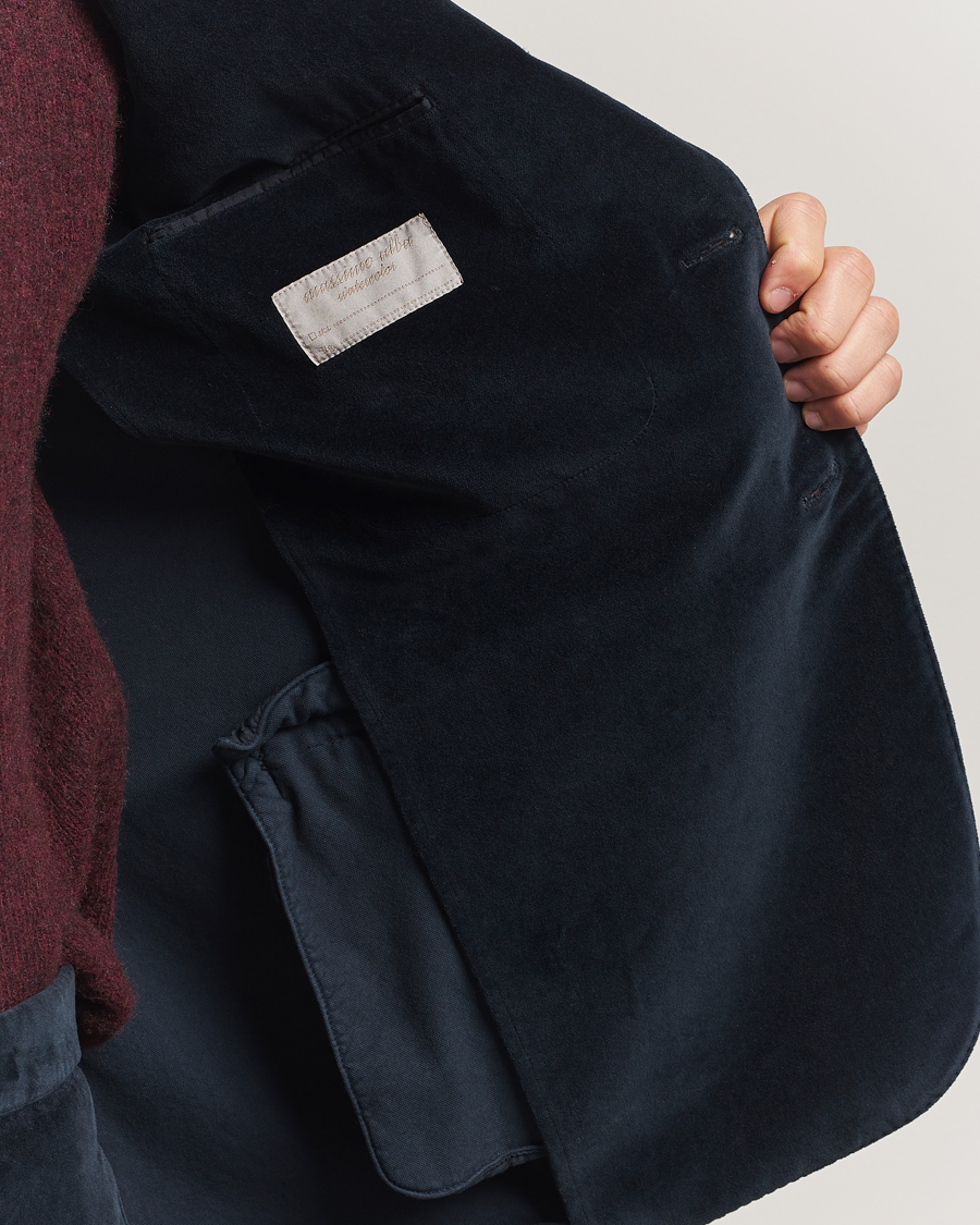Uomini | Blazers | Massimo Alba | Catch Velvet Blazer Navy