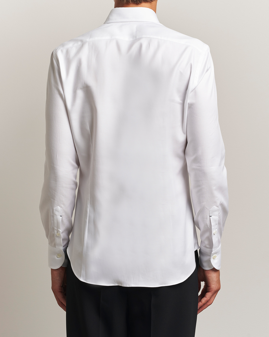 Uomini | Camicie | Mazzarelli | Soft Cotton Twill Button Down Shirt White