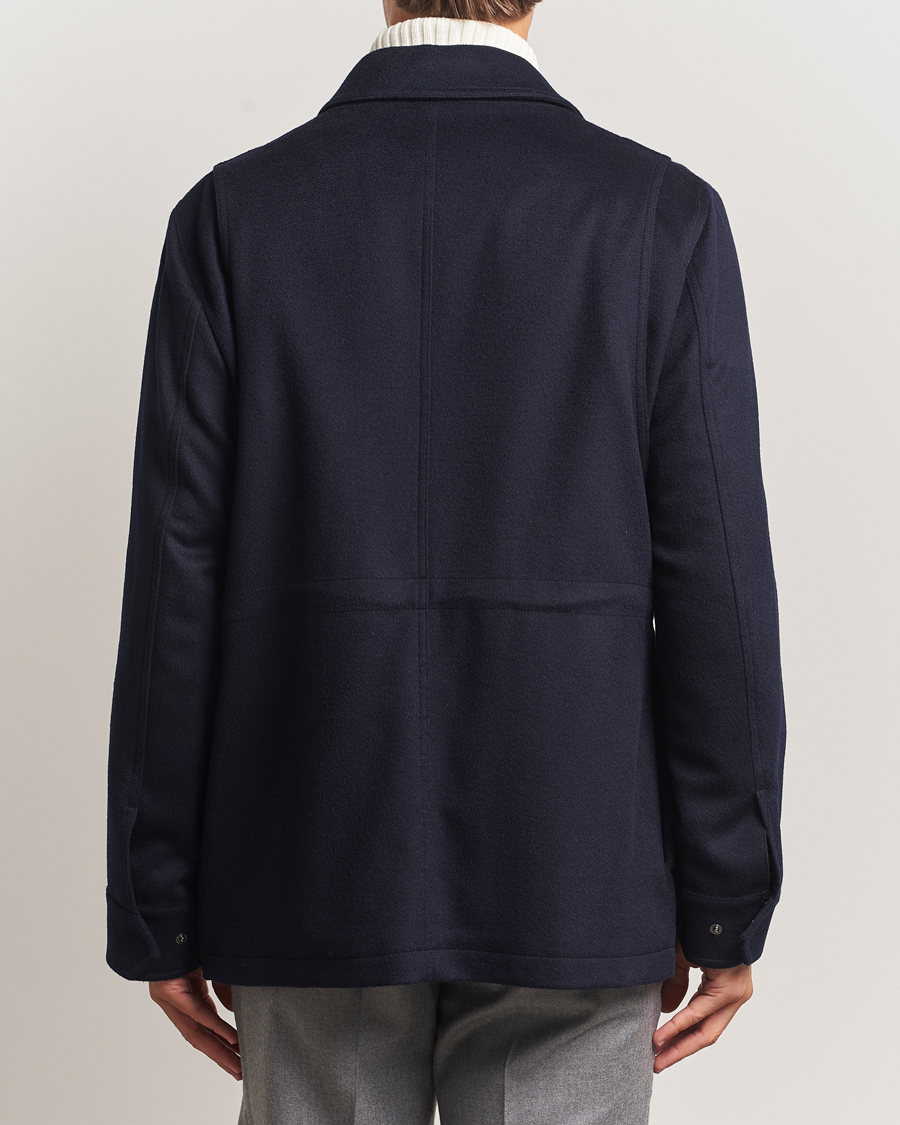 Uomini | Giacche | Oscar Jacobson | Traveler Wool Jacket Navy