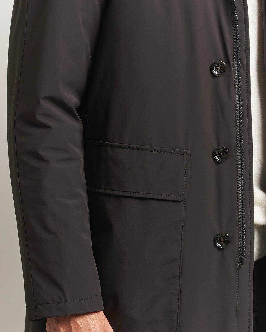 Uomini | Giacche | Oscar Jacobson | Padded Raglan Nylon Coat Brown
