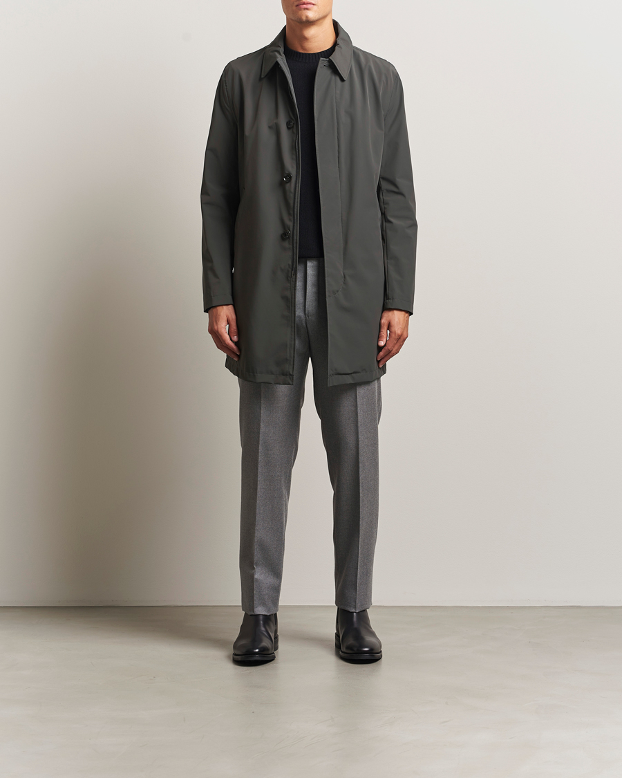 Uomini | Giacche | Oscar Jacobson | Nylon Car Coat Olive