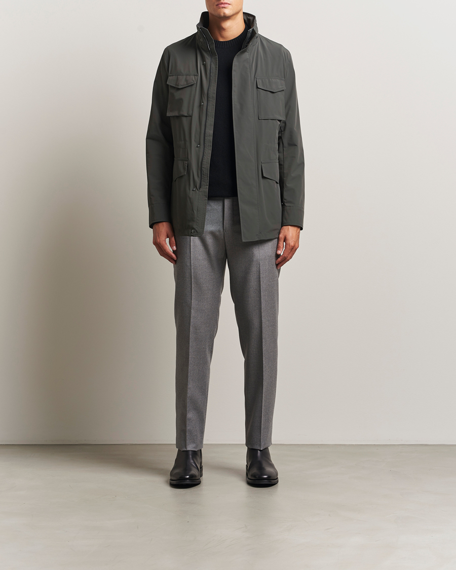 Uomini | Giacche | Oscar Jacobson | M65 Nylon Field Jacket Olive