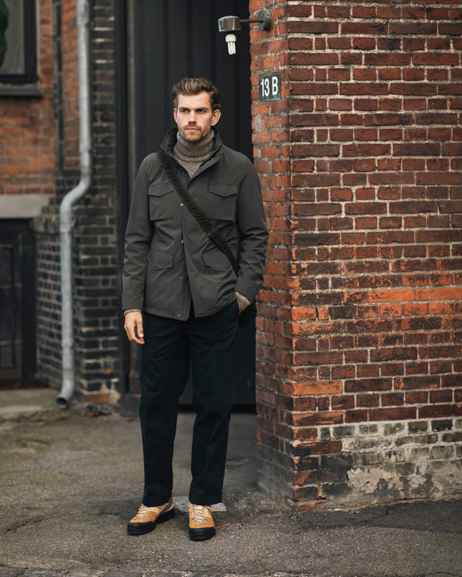 Uomini | Giacche | Oscar Jacobson | M65 Nylon Field Jacket Olive