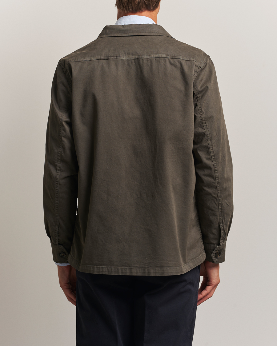 Uomini | Camicie | Oscar Jacobson | Safari Shirt Jacket Olive