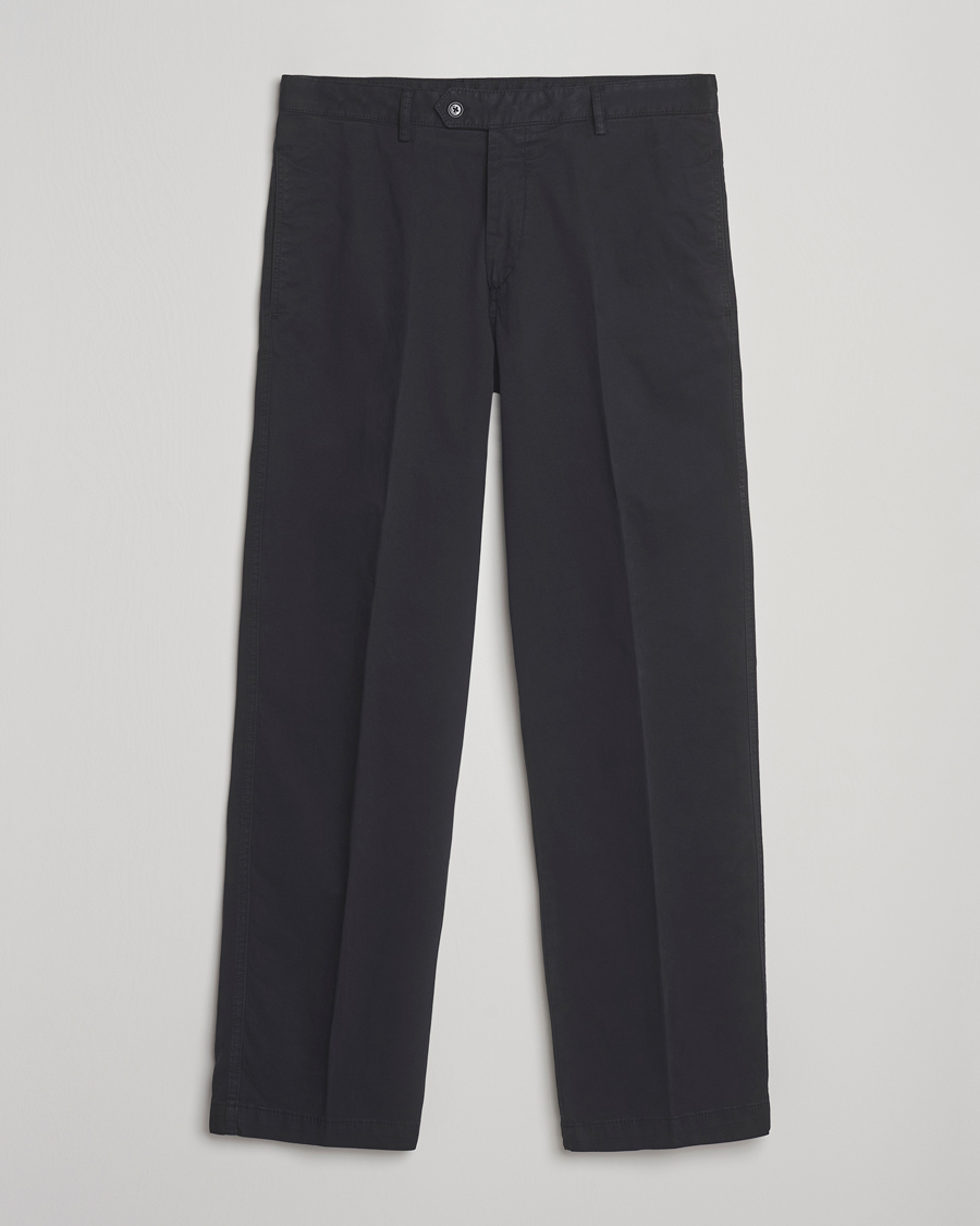 Uomini | Pantaloni | Oscar Jacobson | Tanker Cotton Trousers Black