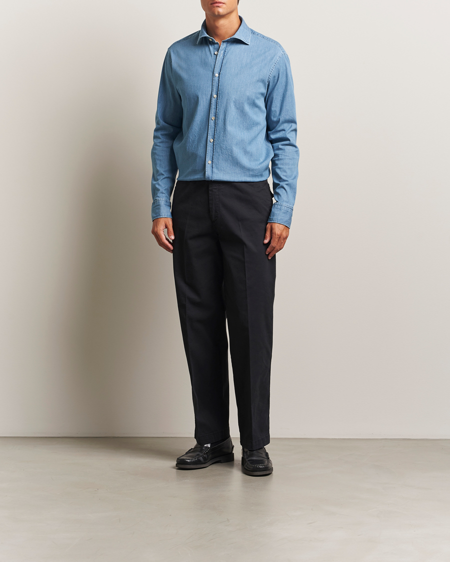 Uomini | Pantaloni | Oscar Jacobson | Tanker Cotton Trousers Black