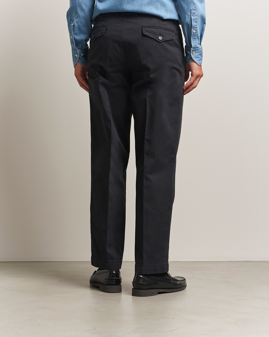 Uomini | Pantaloni | Oscar Jacobson | Tanker Cotton Trousers Black