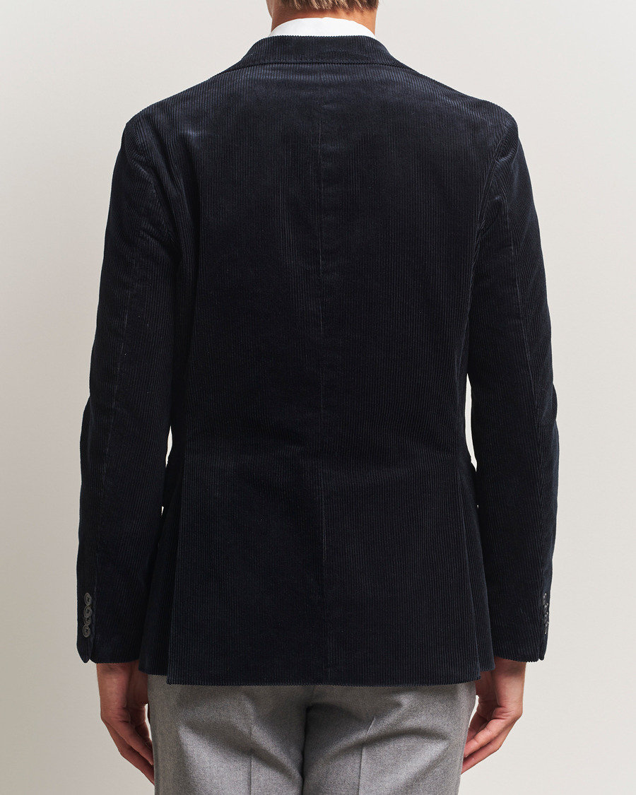 Uomini | Blazers | Oscar Jacobson | Fogerty Patch Pocket Cord Blazer Navy