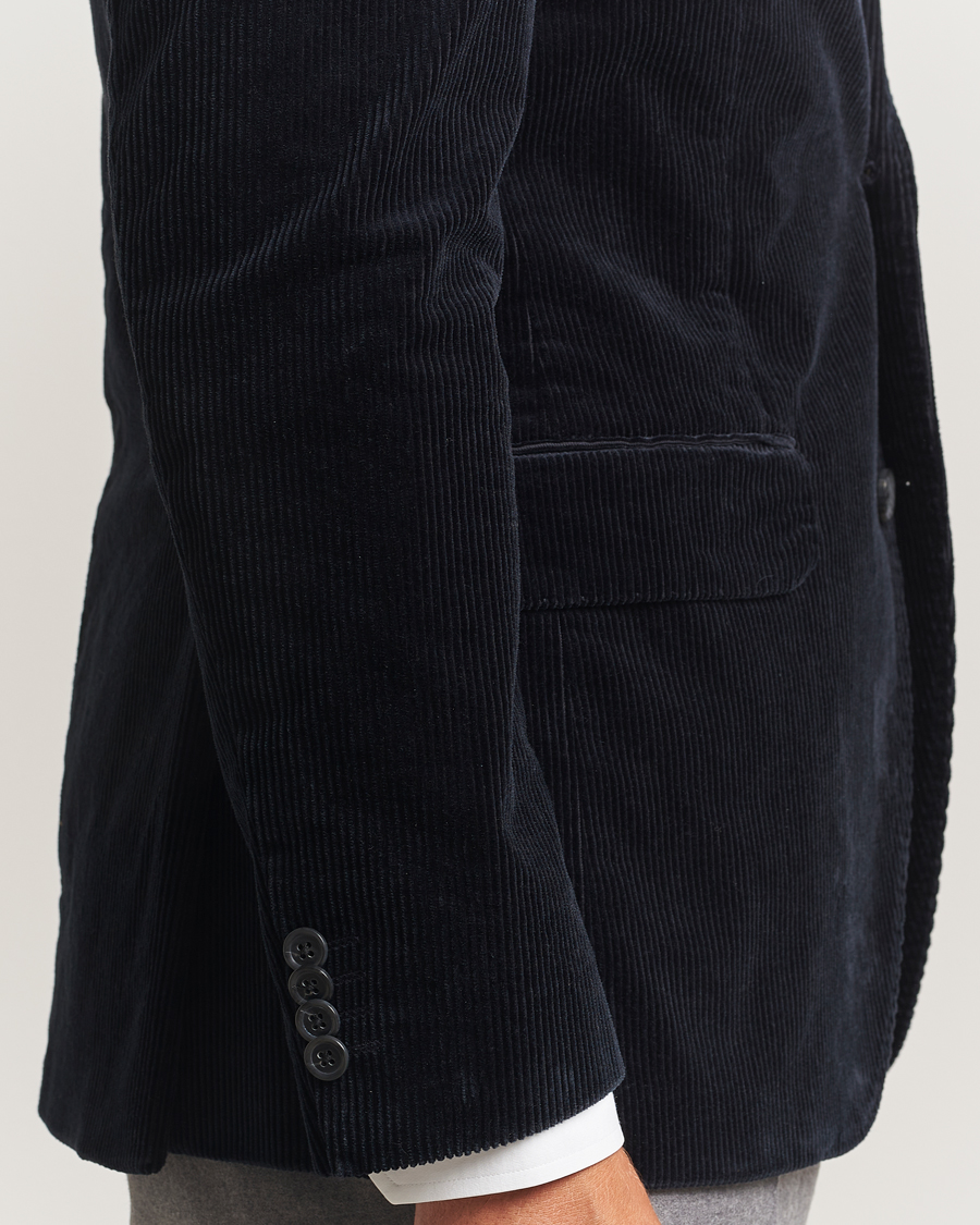 Uomini | Blazers | Oscar Jacobson | Fogerty Patch Pocket Cord Blazer Navy