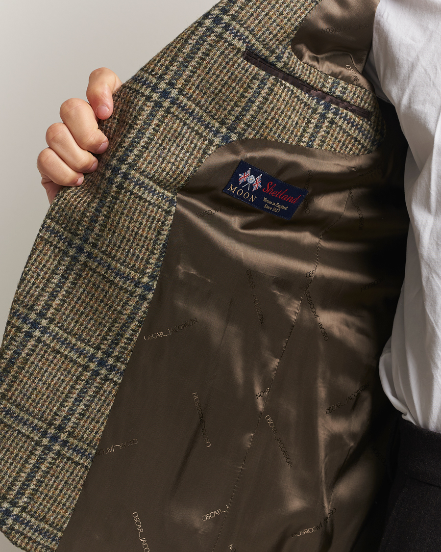 Uomini | Blazers | Oscar Jacobson | Fogerty Moon Tweed Blazer Green