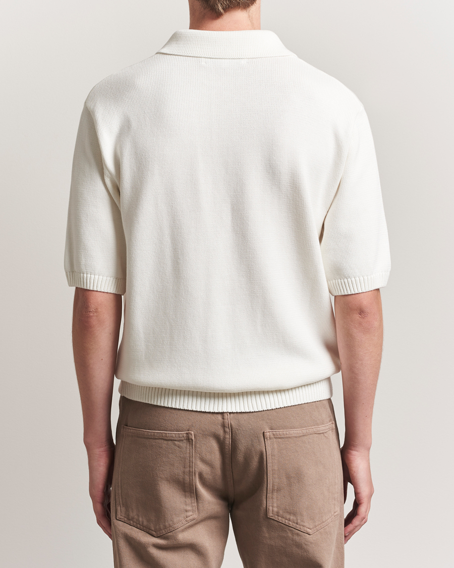 Uomini | Polo | Palmes | Cotton Knit Polo Off White