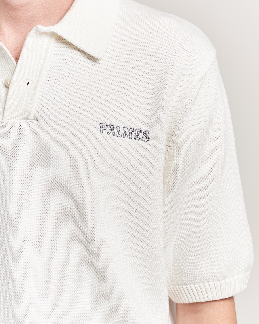 Uomini | Polo | Palmes | Cotton Knit Polo Off White