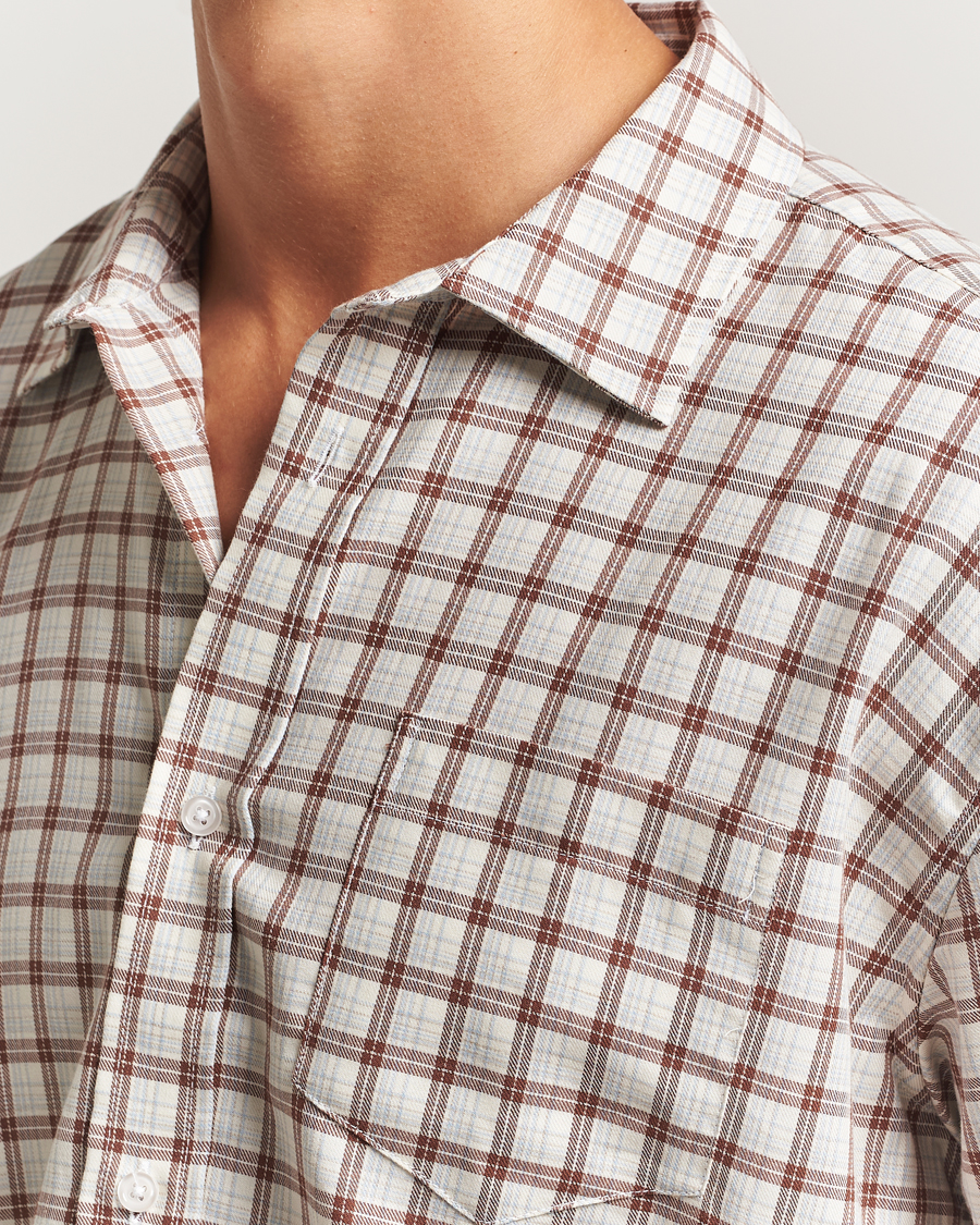 Uomini | Camicie | Palmes | Cotton/Merino Shirt White/Brown