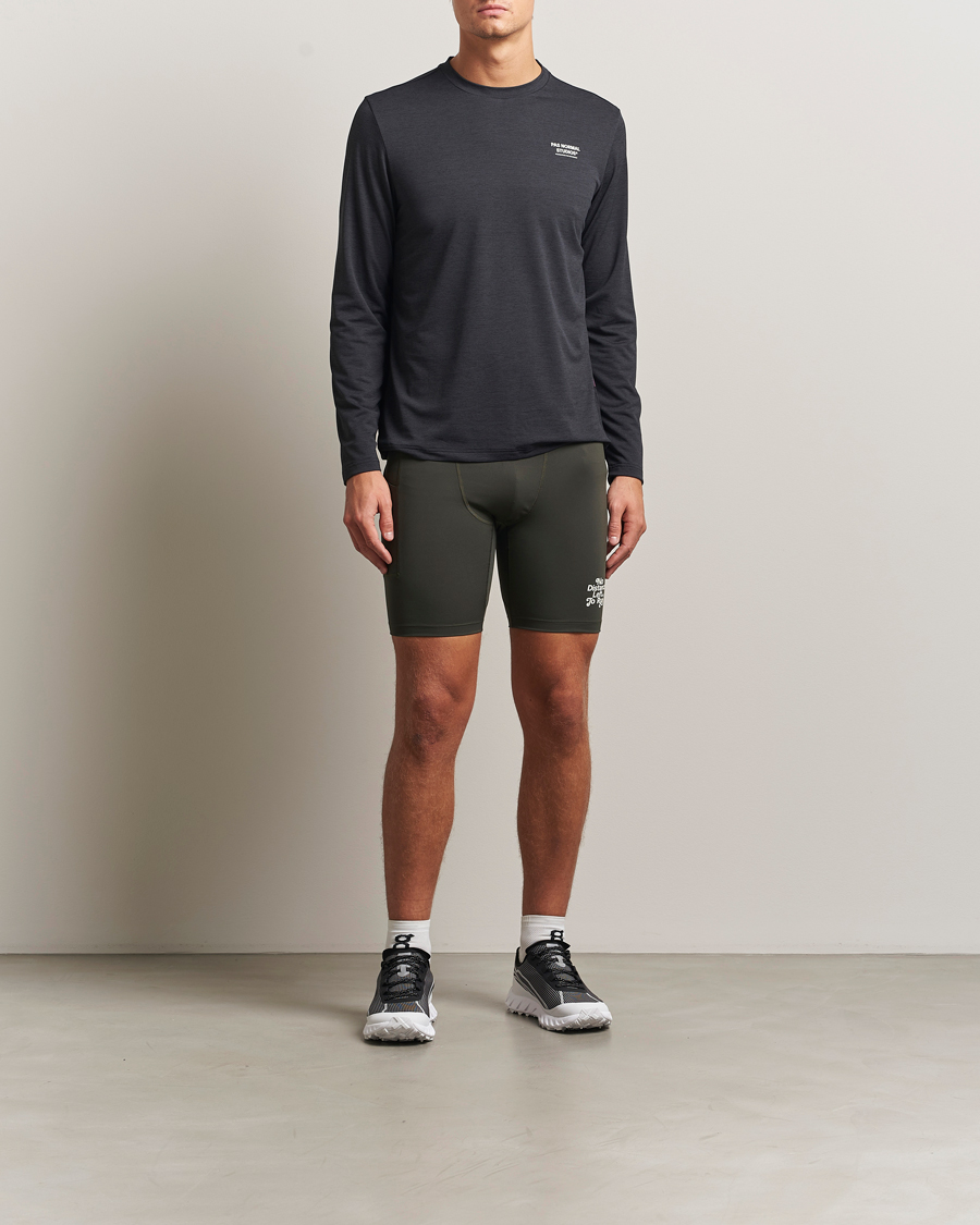 Uomini | Pantaloncini | Pas Normal Studios | Balance Tight Shorts Dark Olive