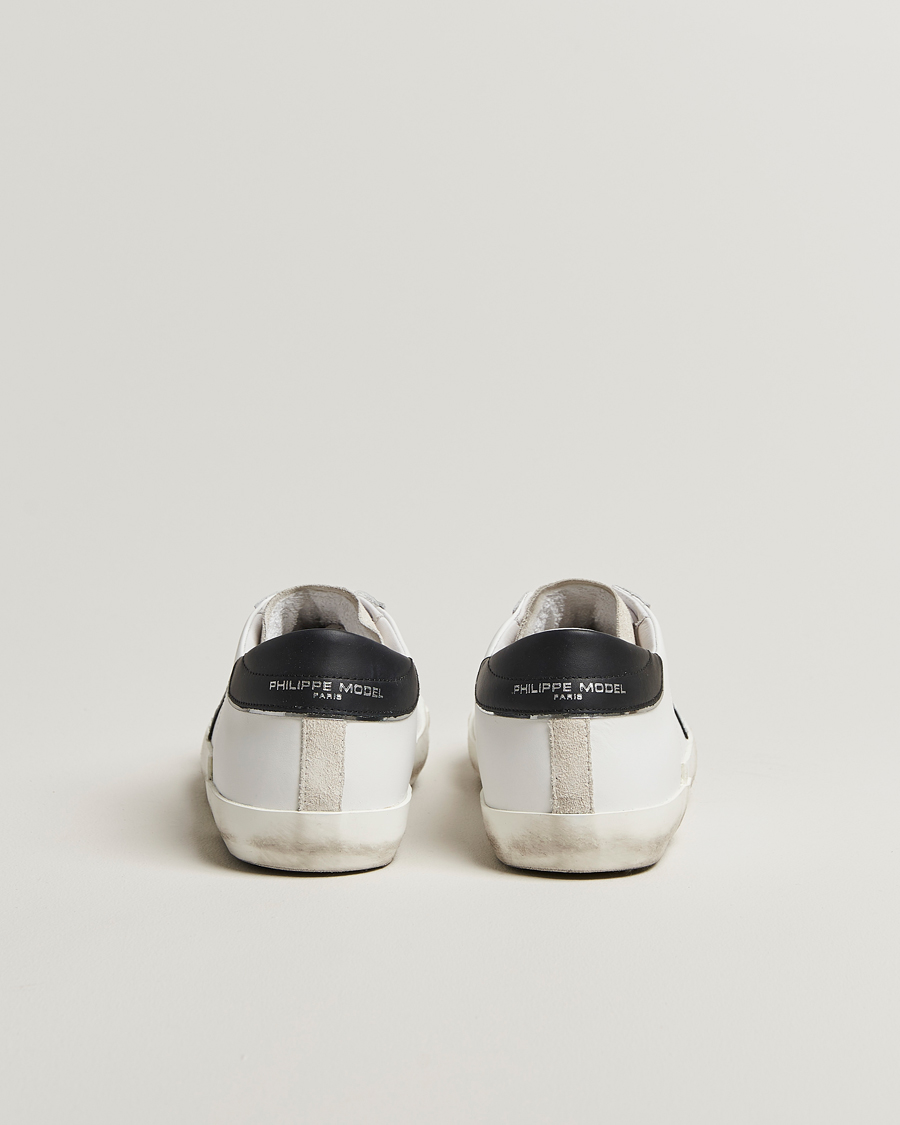Uomini | Sneakers | Philippe Model | Prsx Low Top Leather Sneakers White/Black