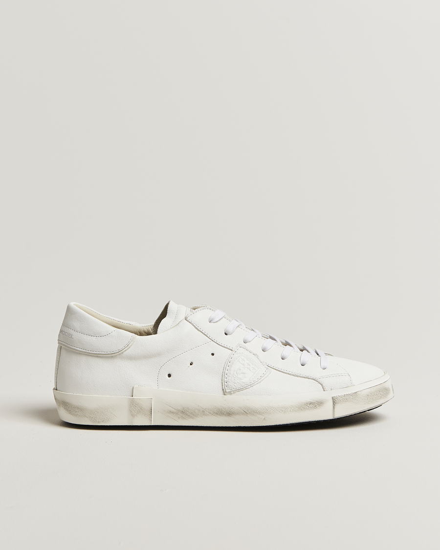 Uomini | Sneakers | Philippe Model | Prsx Low Top Leather Sneakers White
