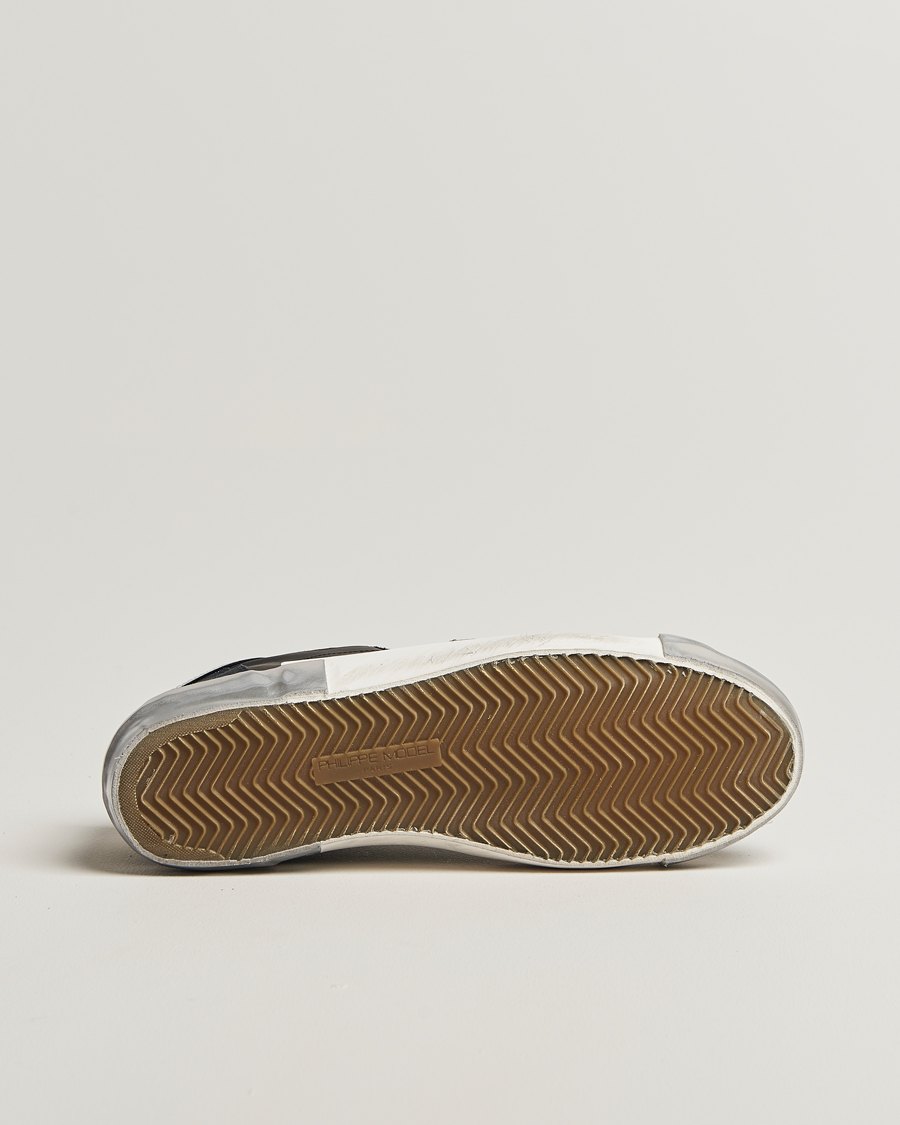 Uomini | Sneakers | Philippe Model | Prsx Low Top Leather Sneakers Black/Silver