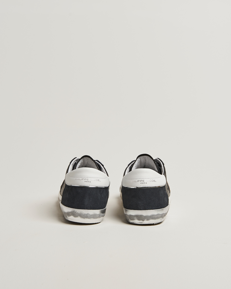 Uomini | Sneakers | Philippe Model | Prsx Low Top Leather Sneakers Black/Silver
