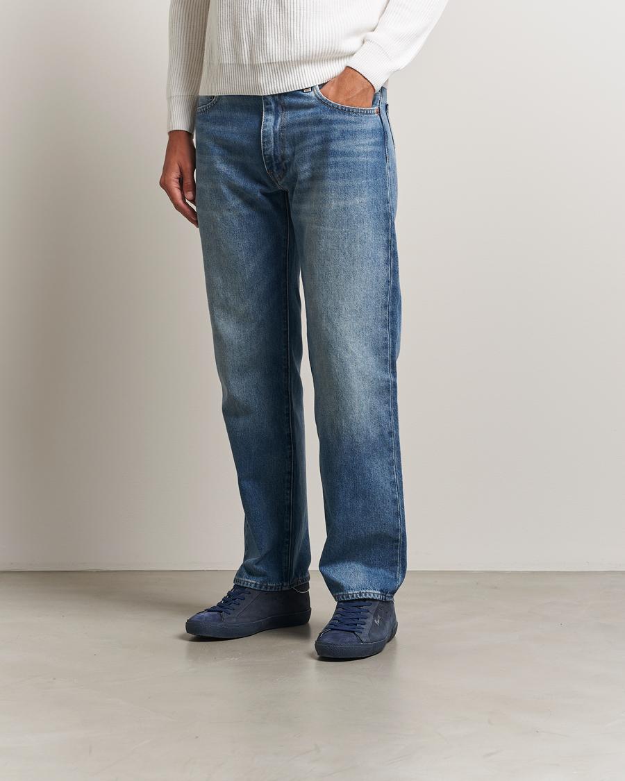 Uomini | Philippe Model Prsx Low Top Vintage Leather Sneakers Navy | Philippe Model | Prsx Low Top Vintage Leather Sneakers Navy