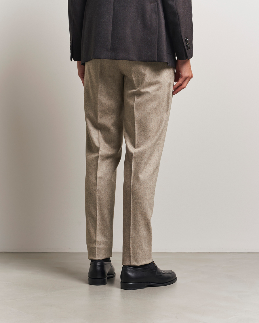 Uomini | Pantaloni | PT01 | Slim Fit Wool/Cashmere Drawstring Trousers Beige