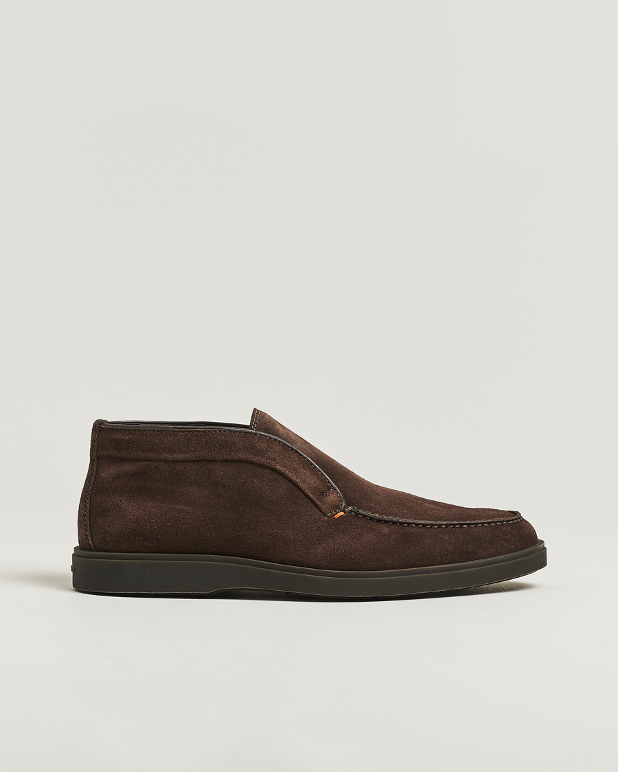Uomini | Stivali | Santoni | Detroit Chukka Boots Dark Brown Suede