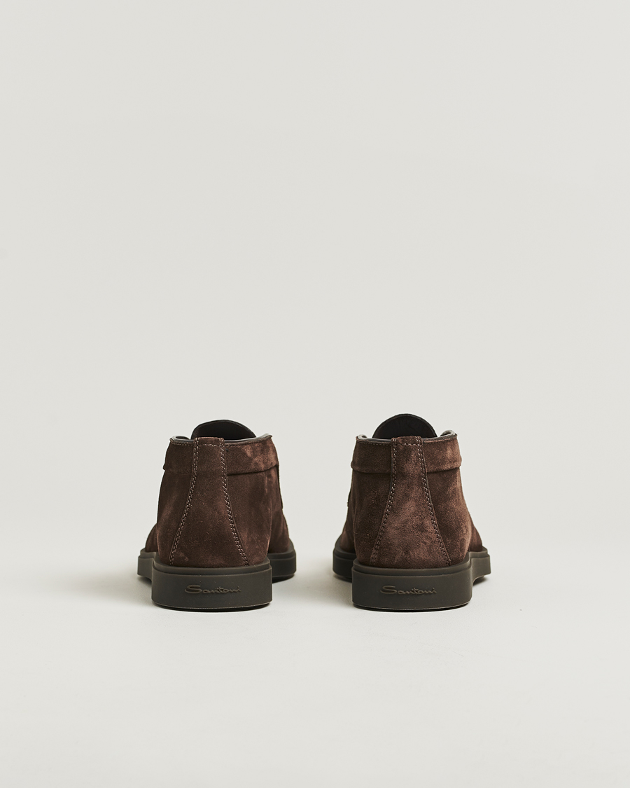 Uomini | Stivali | Santoni | Detroit Chukka Boots Dark Brown Suede