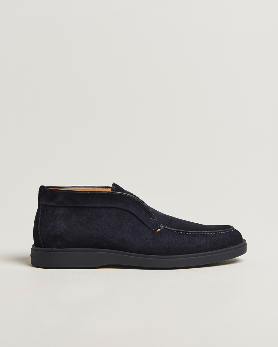 Uomini | Stivali | Santoni | Detroit Chukka Boots Navy Suede