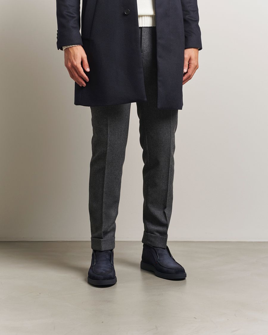 Uomini | Stivali | Santoni | Detroit Chukka Boots Navy Suede