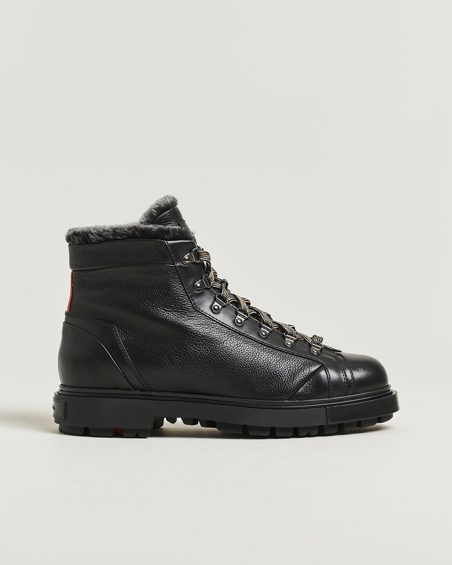 Uomini | Stivali | Santoni | St Moritz Winter Boots Black Calf