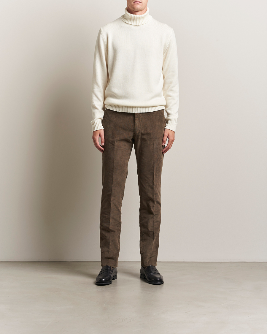 Uomini | Maglieria | Zanone | Virgin Merino Wool Rollneck Latte