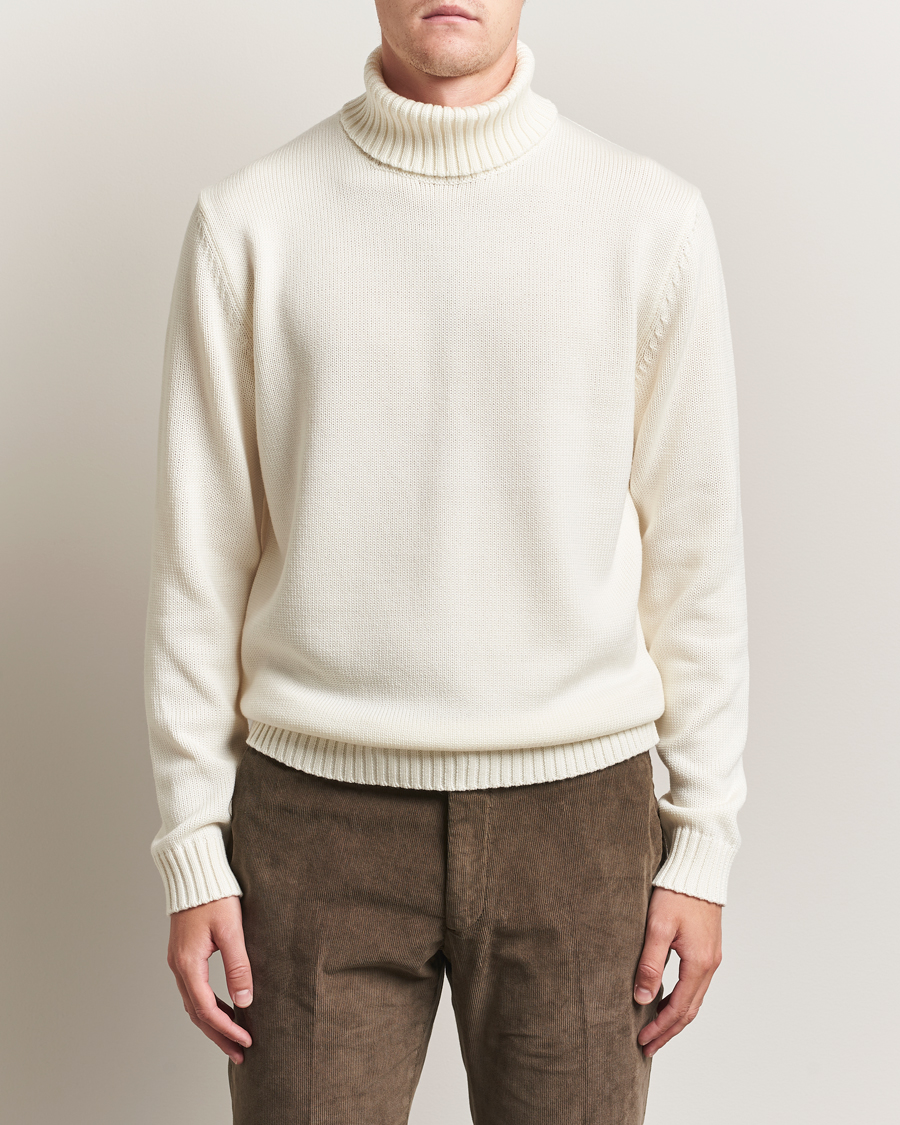 Uomini | Maglieria | Zanone | Virgin Merino Wool Rollneck Latte