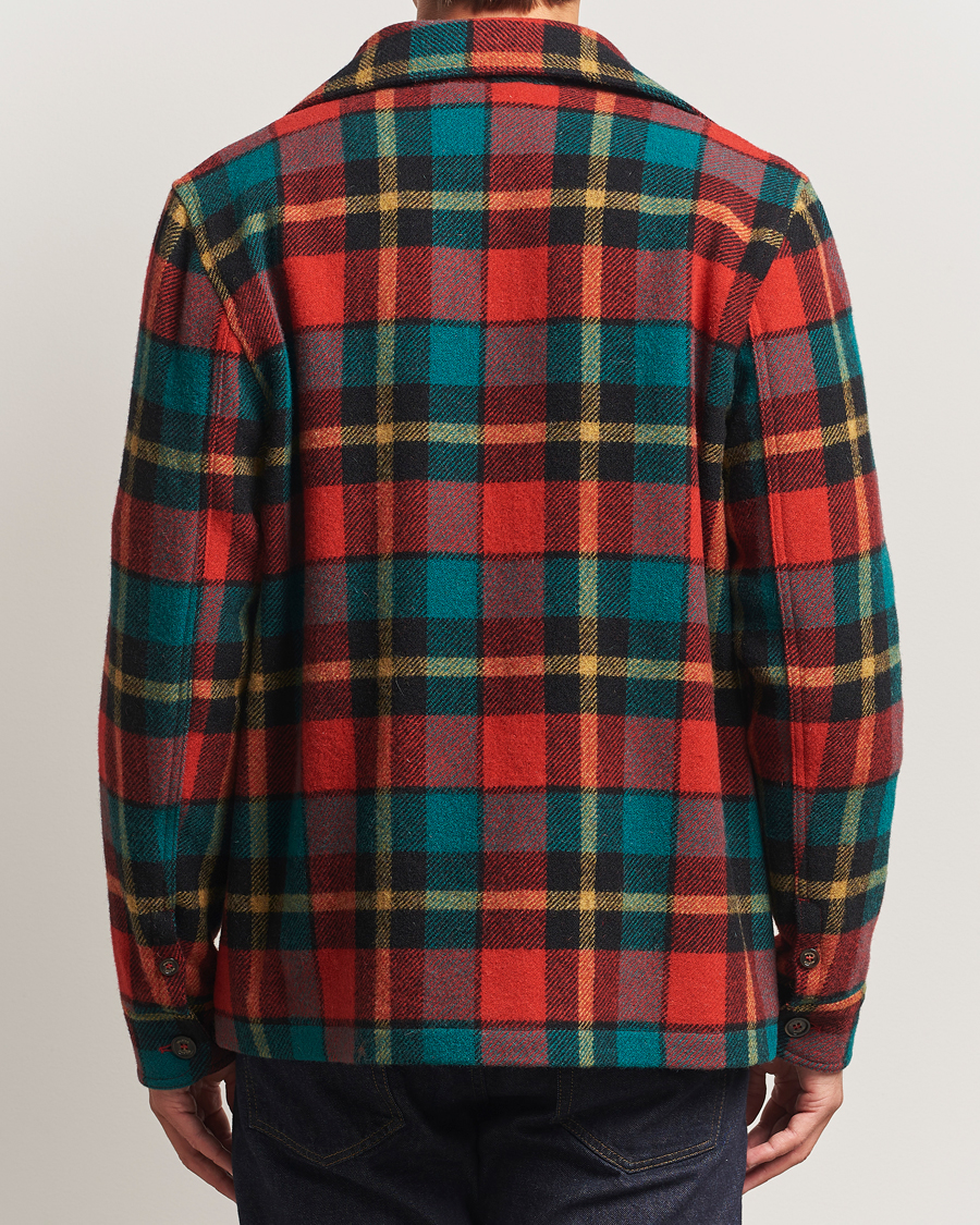 Uomini | Giacche | Valstar | Wool Plaid Shirt Jacket Black/Red