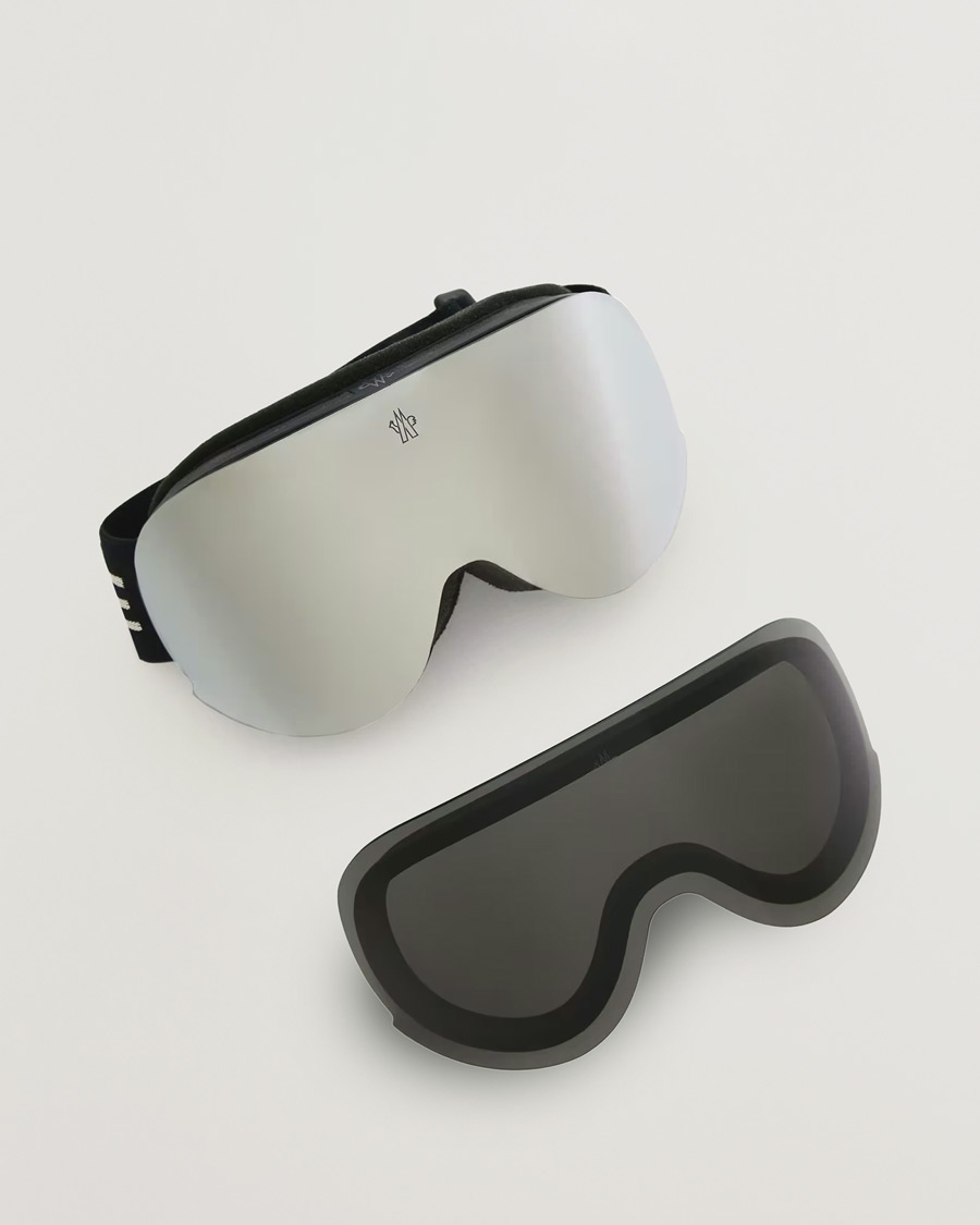 Uomini | Occhiali da sole | Moncler Lunettes | 0ME8017 Ski Goggles Black/Silver