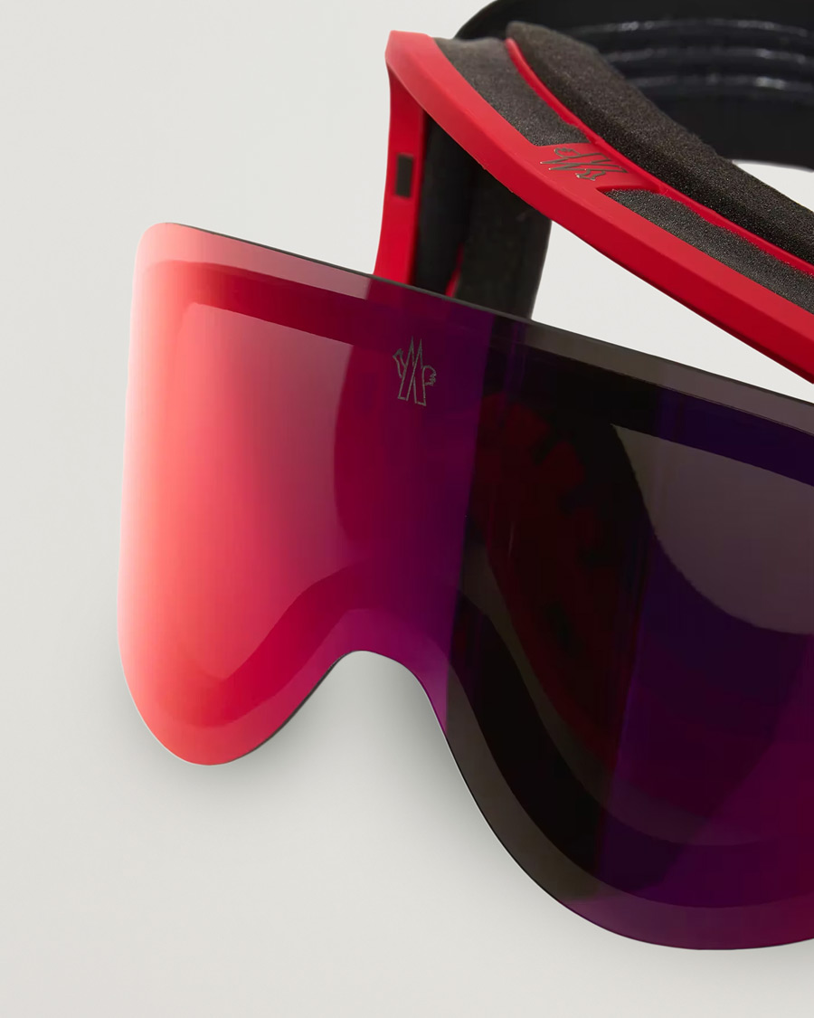 Uomini | Occhiali da sole | Moncler Lunettes | 0ME8017 Ski Goggles Black/Red