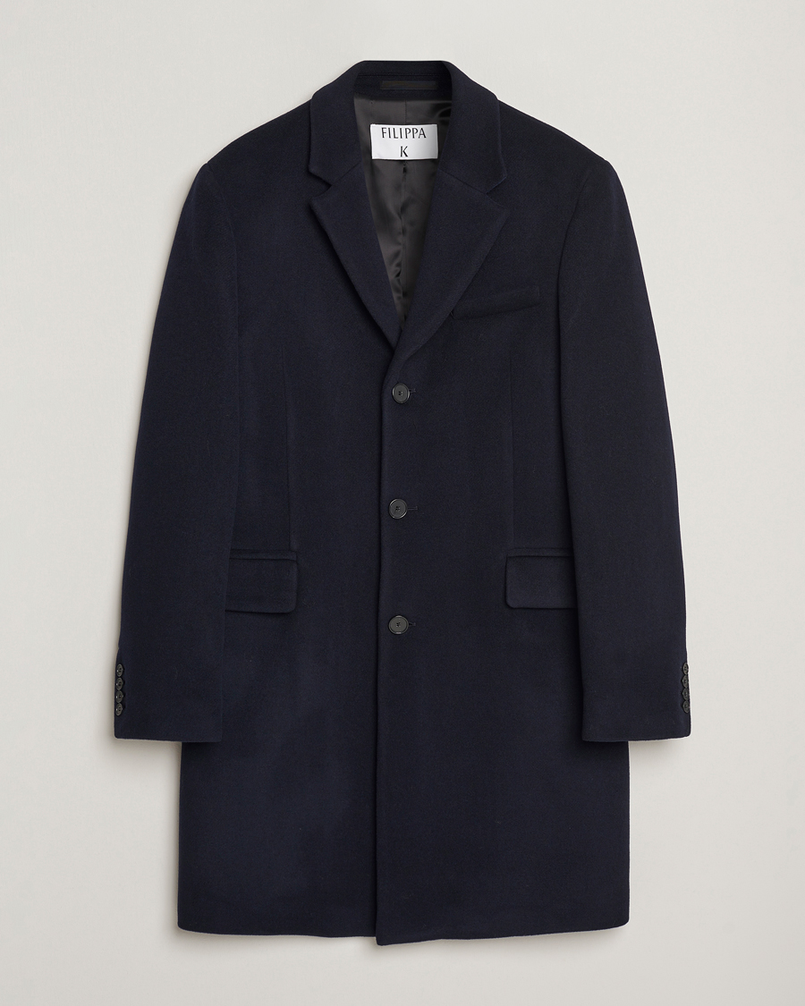 Uomini | Giacche | Filippa K | William Wool Coat Navy