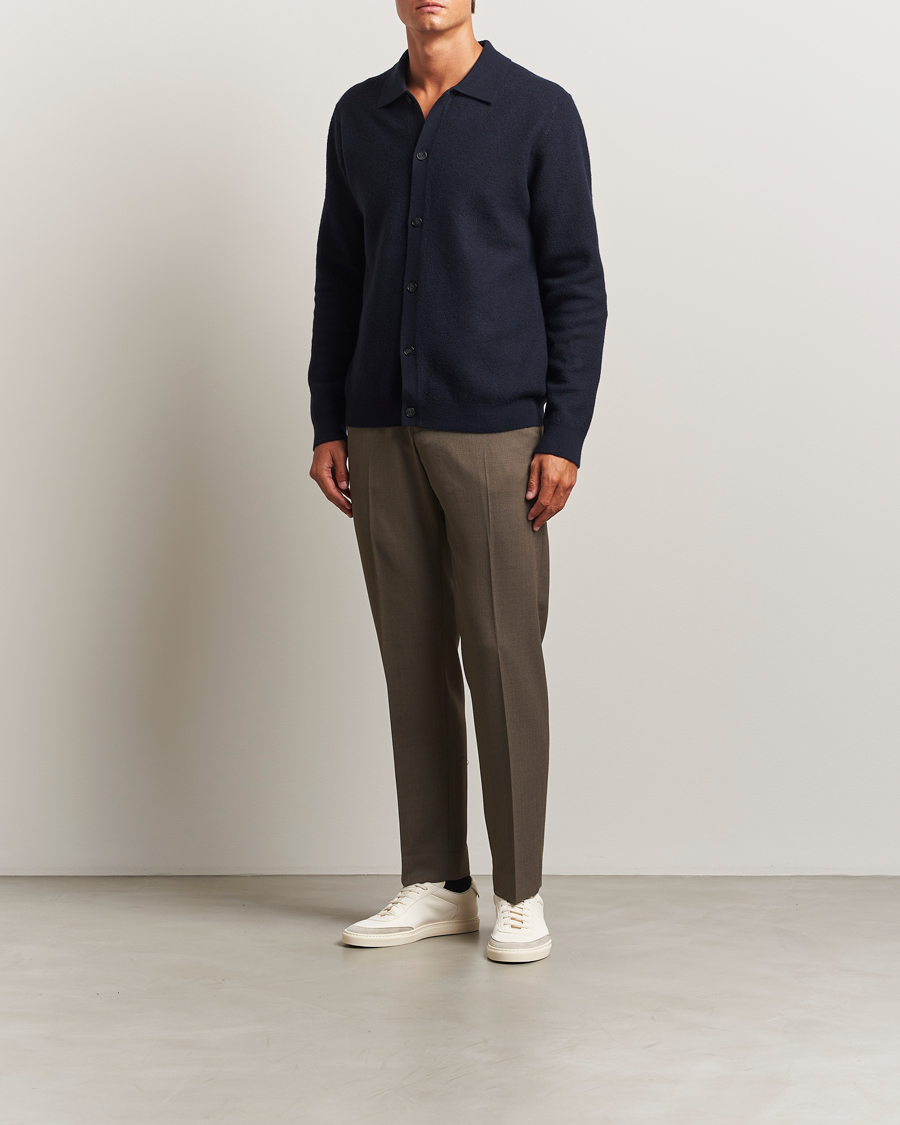 Uomini | Pantaloni | Filippa K | Theo Relaxed Wool Trousers Driftwood