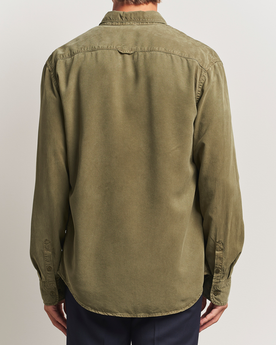 Uomini | Camicie | Filippa K | Zachary Lyocell Shirt Dark Olive