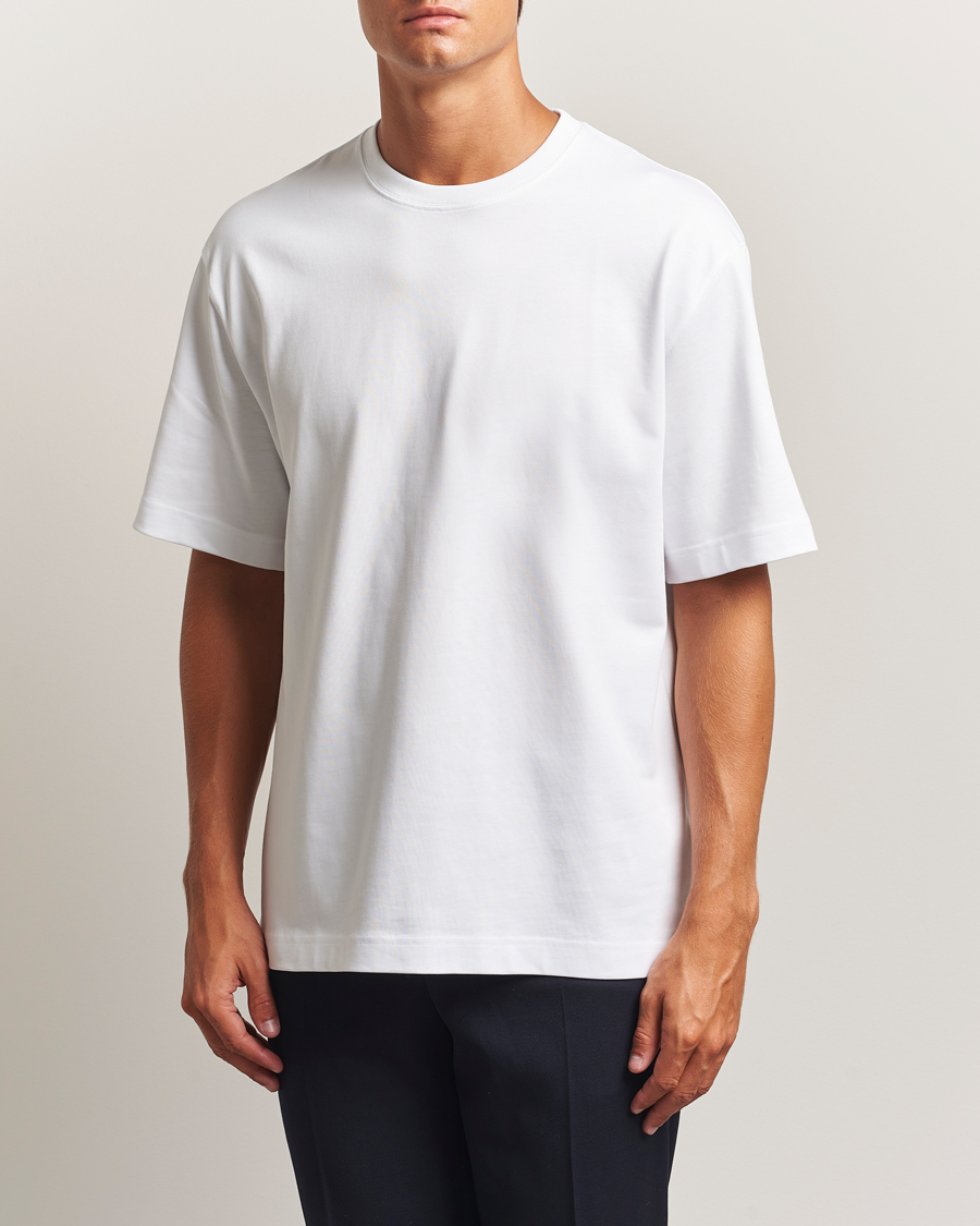 Uomini | T-shirt | Filippa K | Heavy Cotton Crew Neck T-Shirt White