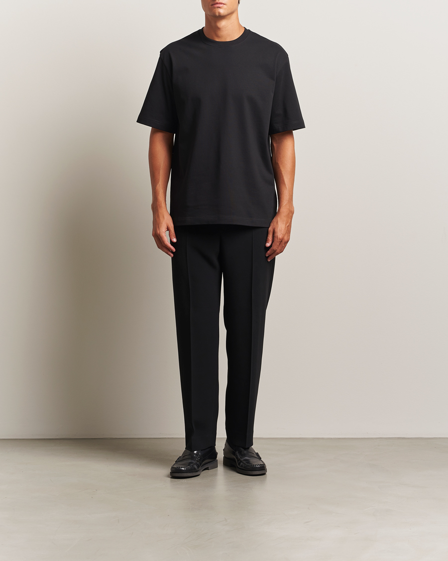 Uomini | T-shirt | Filippa K | Heavy Cotton Crew Neck T-Shirt Black