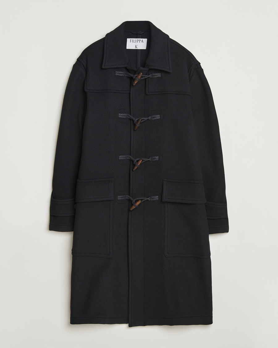 Uomini | Giacche | Filippa K | Monty Wool Duffle Coat Black