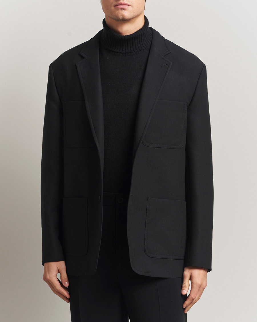 Uomini | Blazers | Filippa K | Riley Wool Workwear Blazer Black