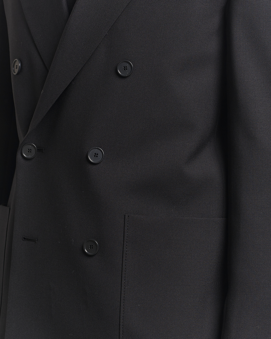 Uomini | Blazers | Filippa K | Michael Wool Double Breasted Blazer Black