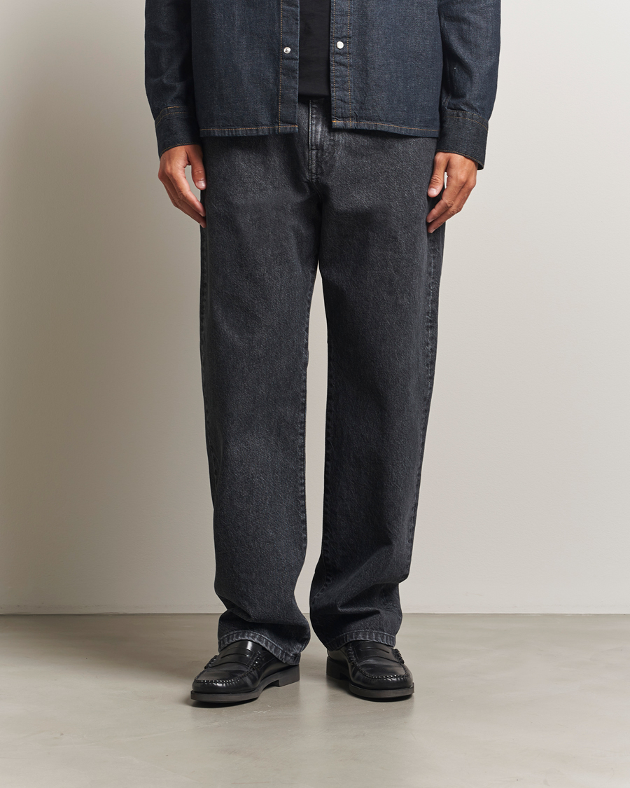 Uomini | Camicie | Filippa K | Loose Fit Workwear Jeans Washed Black