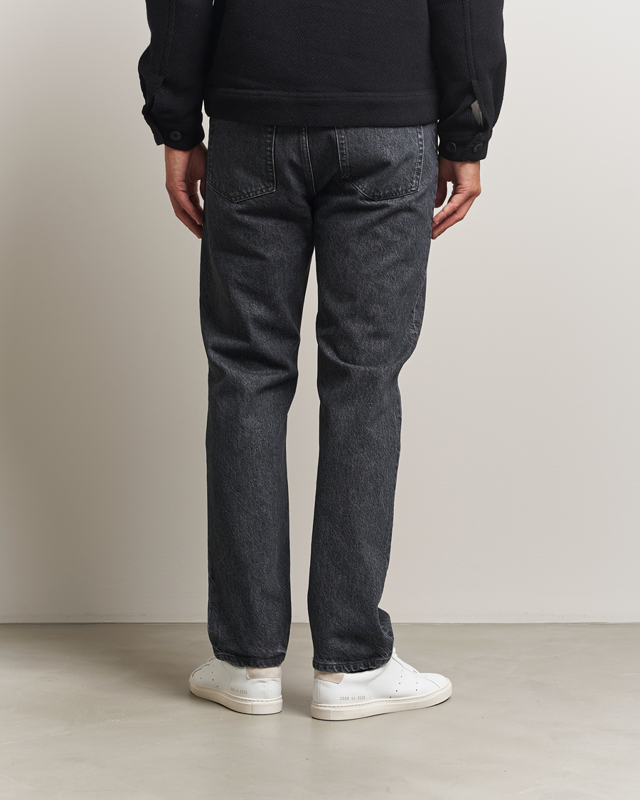 Uomini | Pantaloni | Filippa K | Tapered Cropped Jeans Washed Black