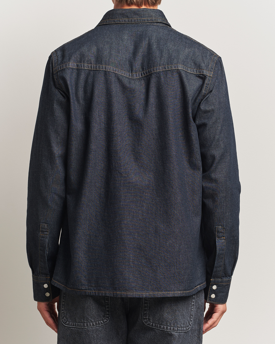 Uomini | Camicie | Filippa K | Western Denim Shirt Rinsed Blue Wash
