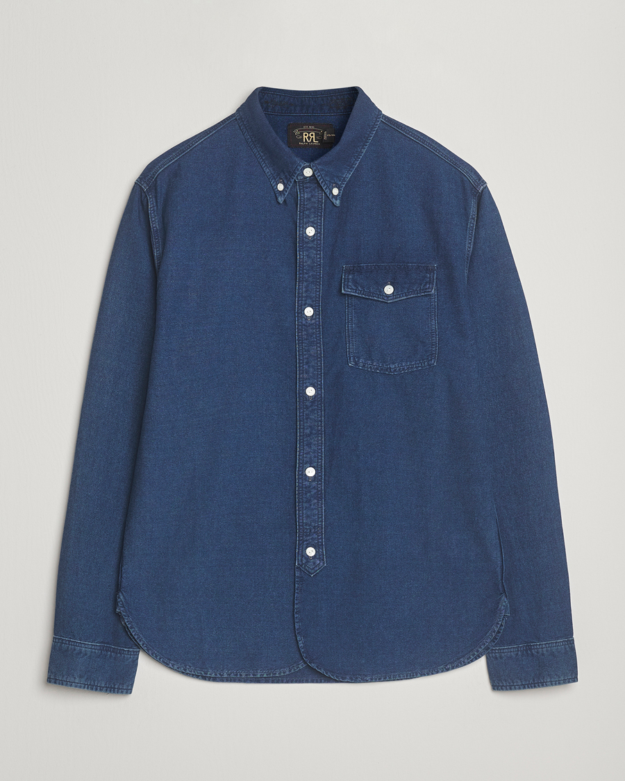 Uomini | Camicie | RRL | Oxford Denim Shirt Indigo